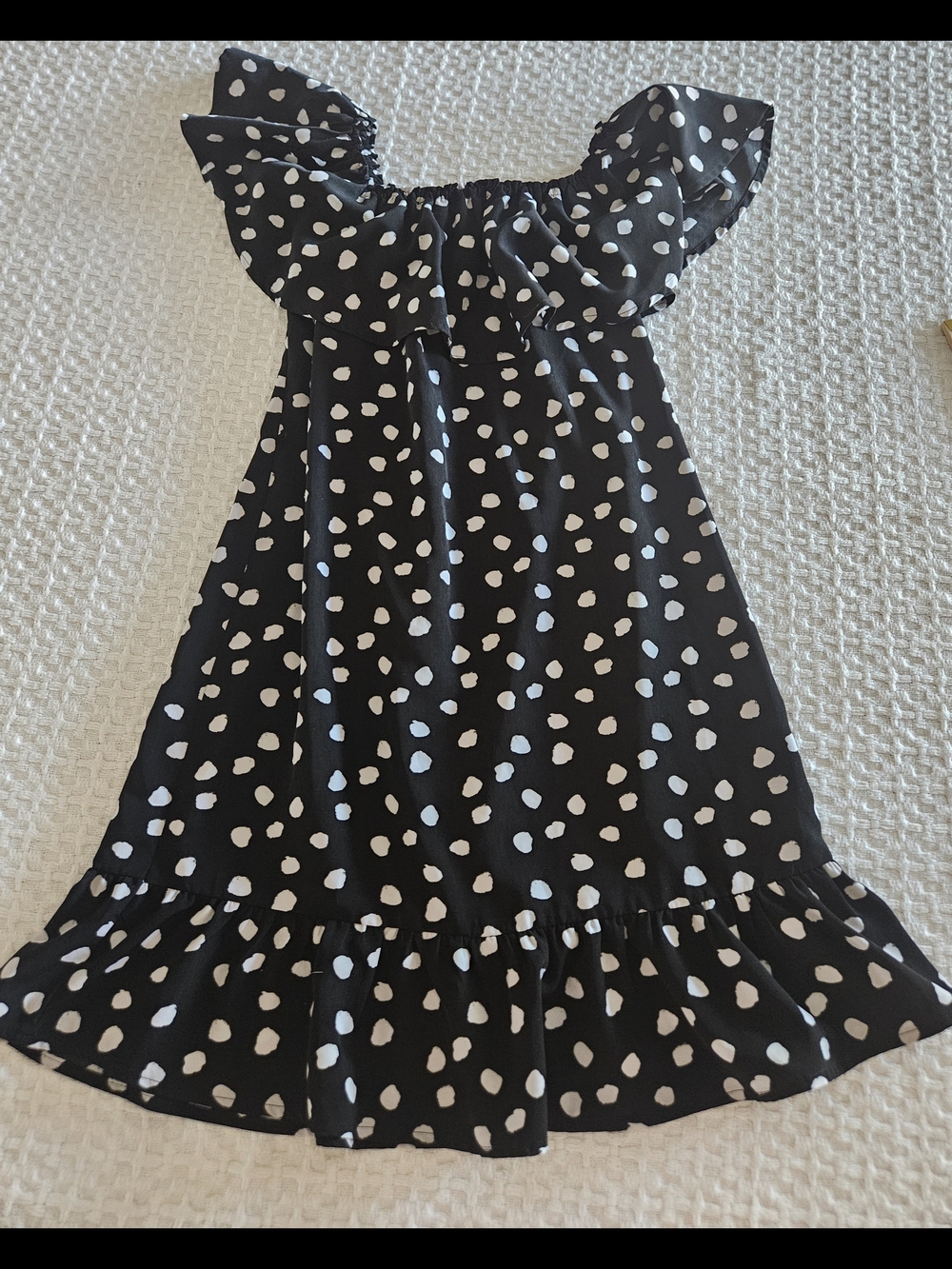Merona Black Dress with White Polka Dots XS